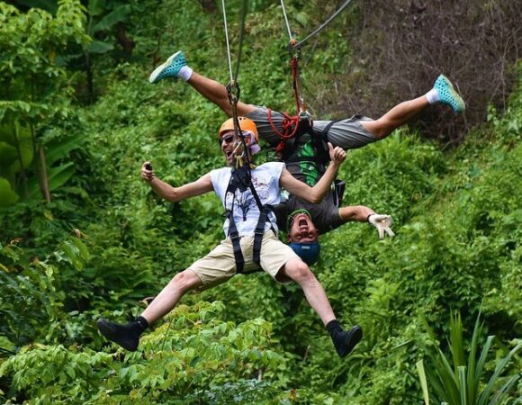 Tree Bridge Zipline - Fly over the forest of Koh Samui.