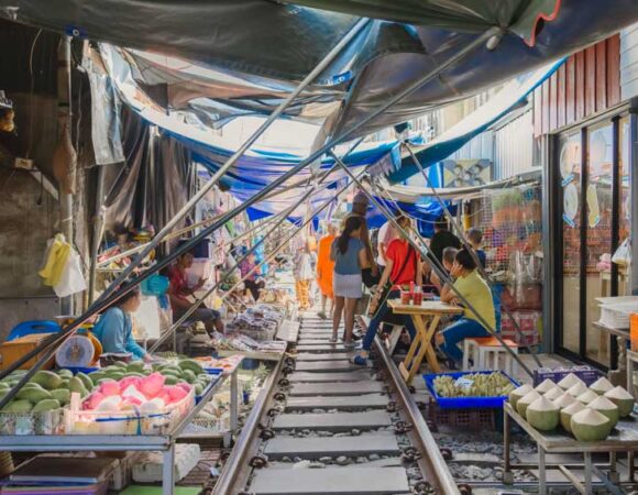 BKK014  Maeklong Railway Market+ Damnoen Saduak Floating Market
